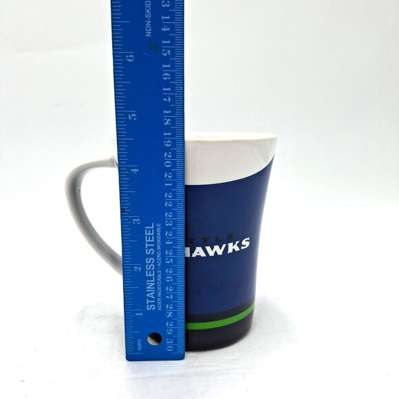 Seattle Seahawks Fan Coffee Mug 12 oz Official NFL Merchandise Hologram Sticker - Picture 9 of 10